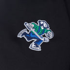 NHL VANCOUVER CANUCKS CLASSIC WOMEN'S  FLC CROPPED PO HOODIE (BLACK)