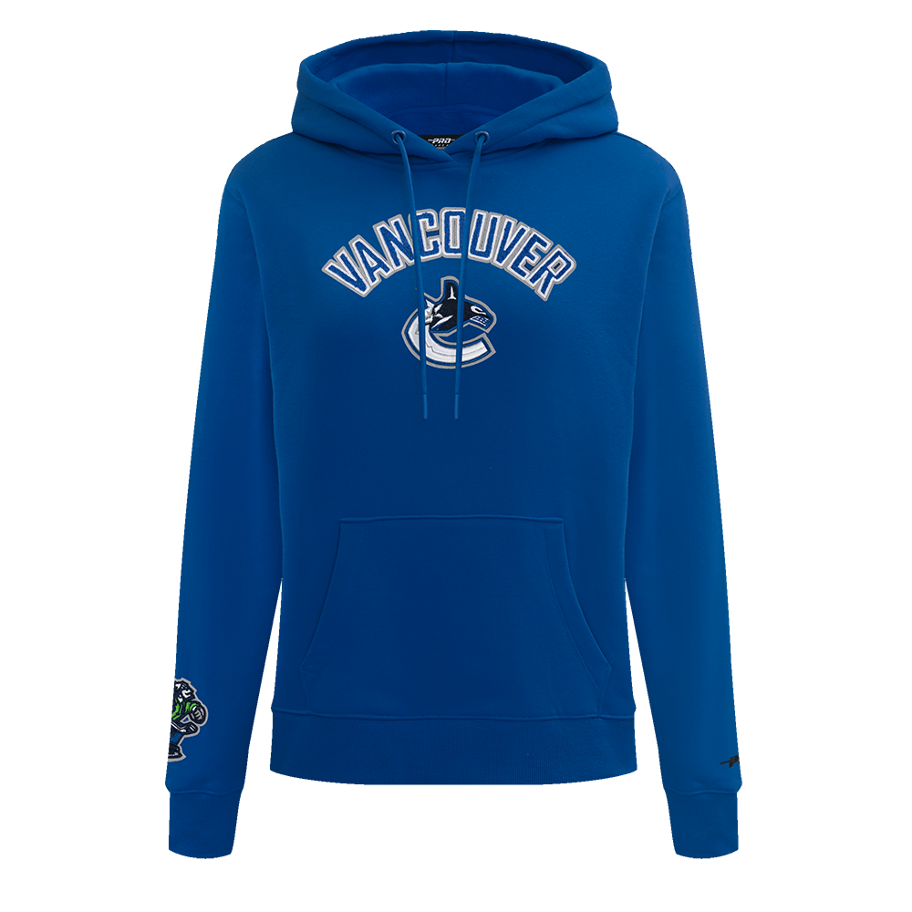 NHL VANCOUVER CANUCKS CLASSIC CHANDAIL À CAPUCHON EN MOLLETON POUR FEMME (BLEU DODGER)