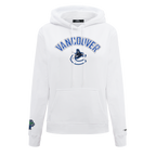 NHL VANCOUVER CANUCKS CLASSIC WOMEN'S FLC PO HOODIE (WHITE)