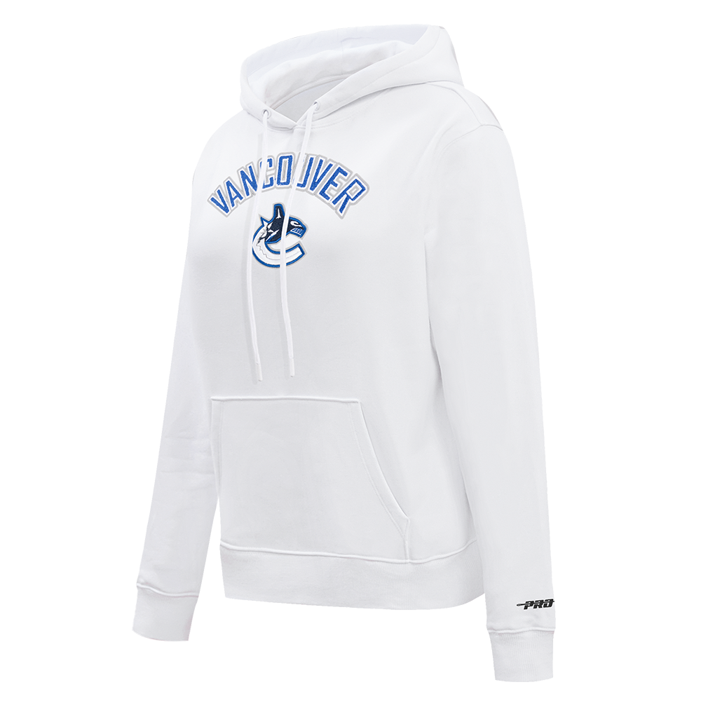 NHL VANCOUVER CANUCKS CLASSIC CHANDAIL À CAPUCHON EN MOLLETON POUR FEMME (BLANC)