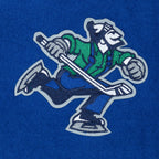 NHL VANCOUVER CANUCKS CLASSIC WOMEN'S WOOL VARSITY JACKET (DODGER BLUE/WHITE)