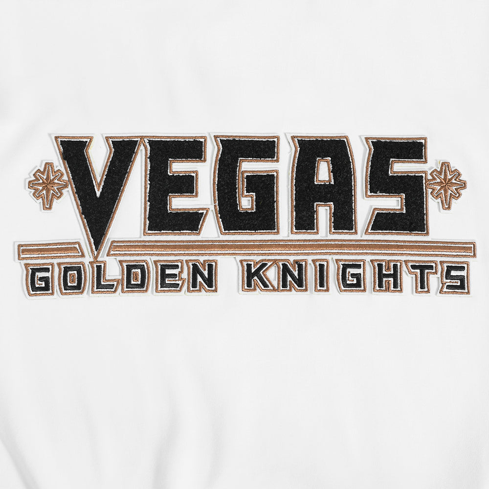 NHL VEGAS GOLDEN KNIGHTS CLASSIC CHENILLE MEN'S DK TEE (WHITE/BLACK)
