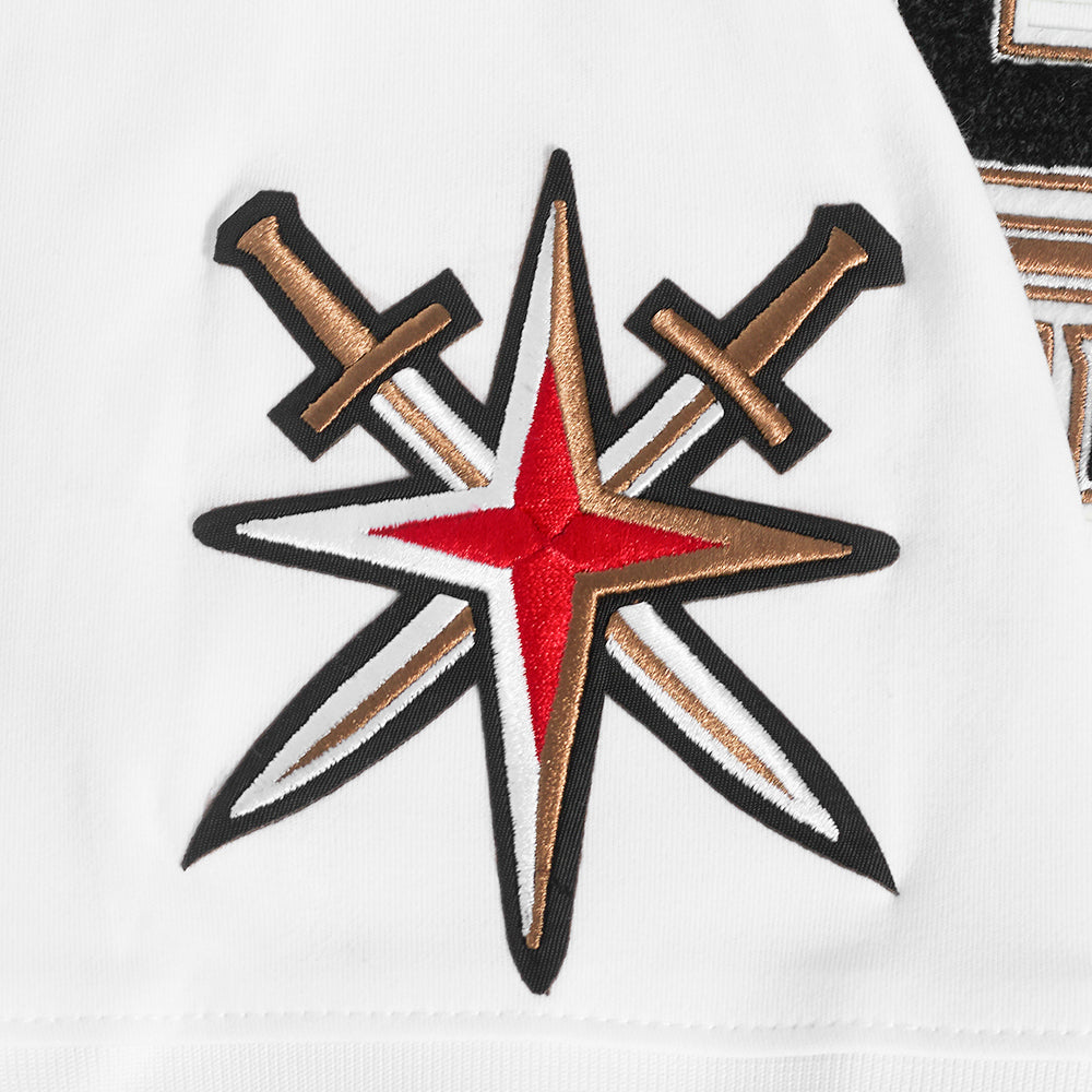 NHL VEGAS GOLDEN KNIGHTS CLASSIC CHENILLE MEN'S DK TEE (WHITE/BLACK)