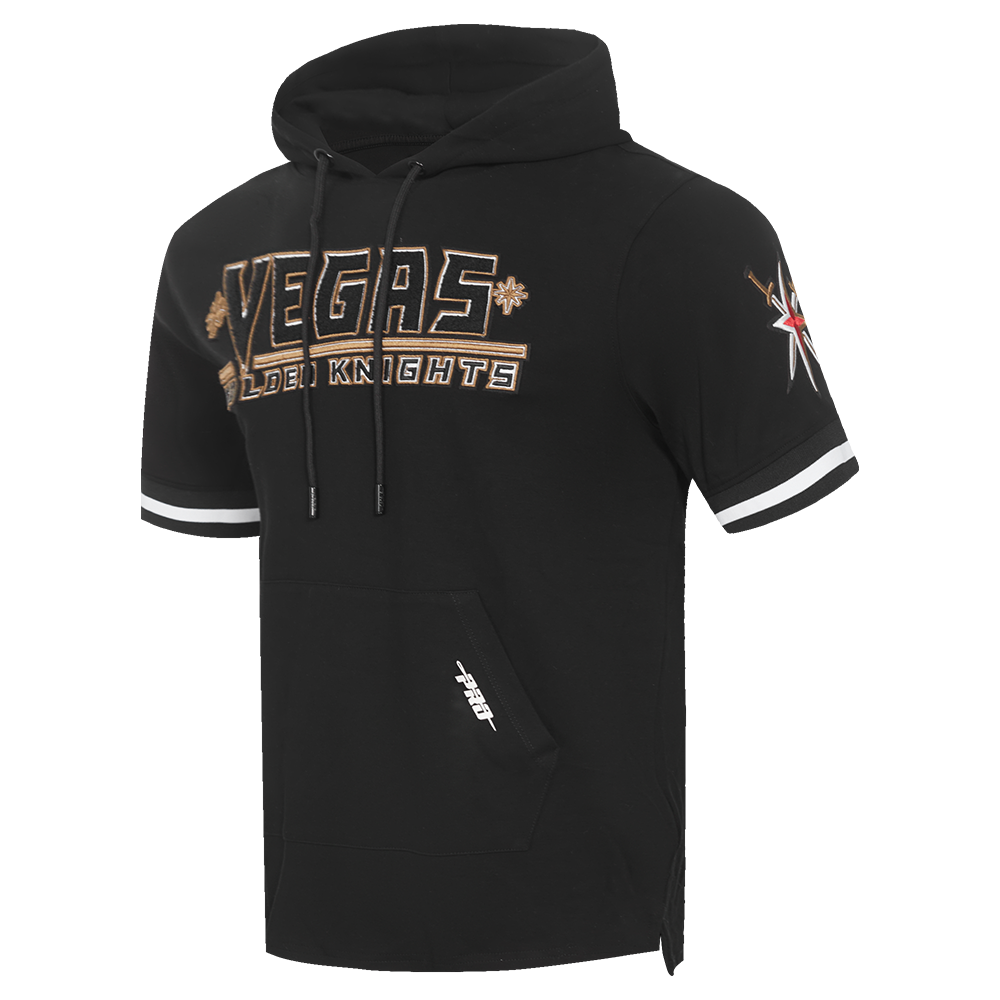 NHL VEGAS GOLDEN KNIGHTS CLASSIC CHENILLE MEN'S DK SS PO HOODIE (BLACK)