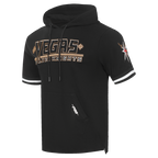 NHL VEGAS GOLDEN KNIGHTS CLASSIC CHENILLE MEN'S DK SS PO HOODIE (BLACK)