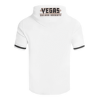 NHL VEGAS GOLDEN KNIGHTS CLASSIC CHENILLE CHANDAIL À CAPUCHON EN MAILLE DOUBLE À MANCHES COURTES POUR HOMME (BLANC/NOIR)