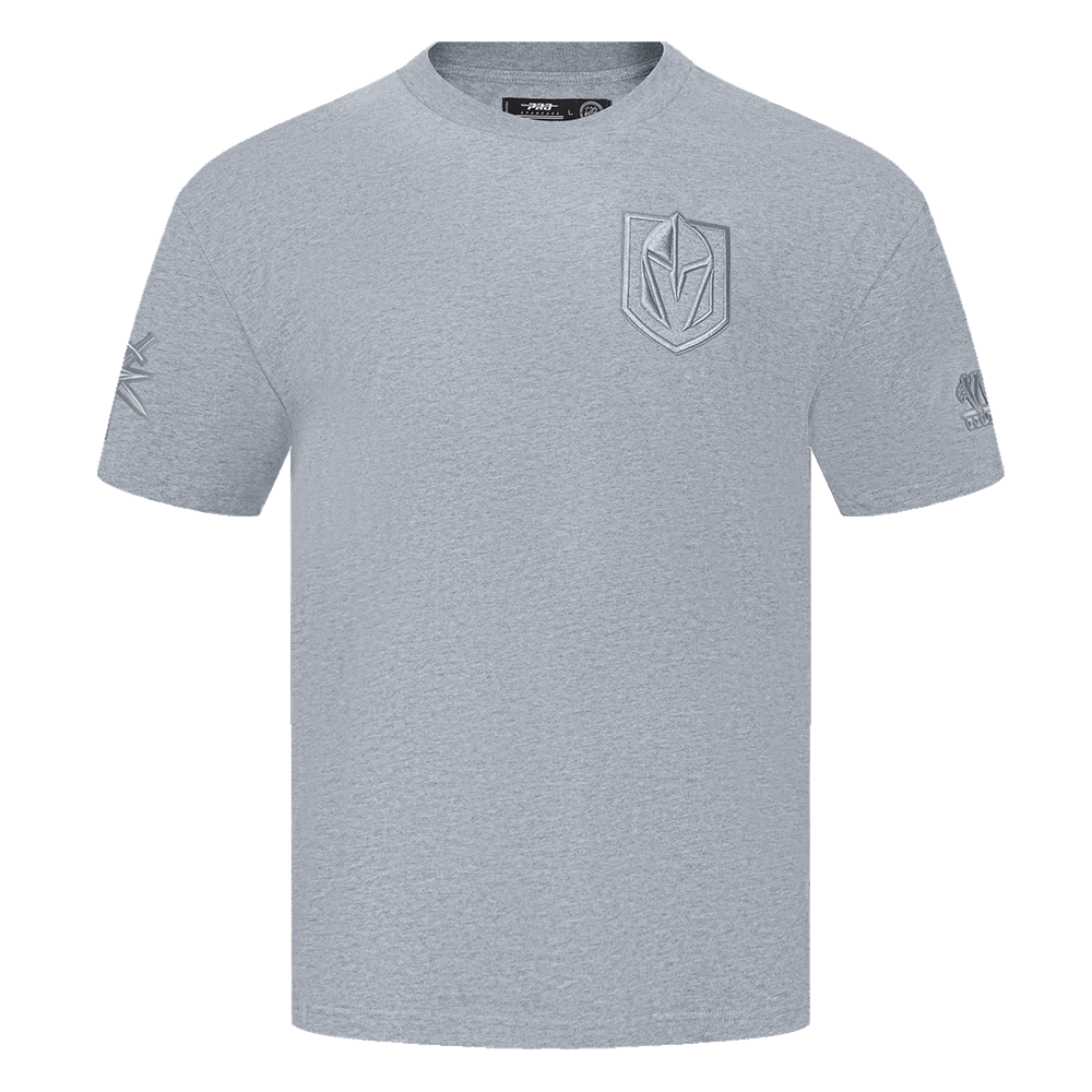 NHL VEGAS GOLDEN KNIGHTS NEUTRAL T-SHIRT EN JERSEY DE COTON À ÉPAULES TOMBANTES POUR HOMME (GRIS CHINÉ FONCÉ)