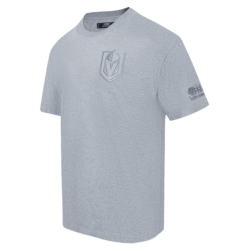 NHL VEGAS GOLDEN KNIGHTS NEUTRAL T-SHIRT EN JERSEY DE COTON À ÉPAULES TOMBANTES POUR HOMME (GRIS CHINÉ FONCÉ)