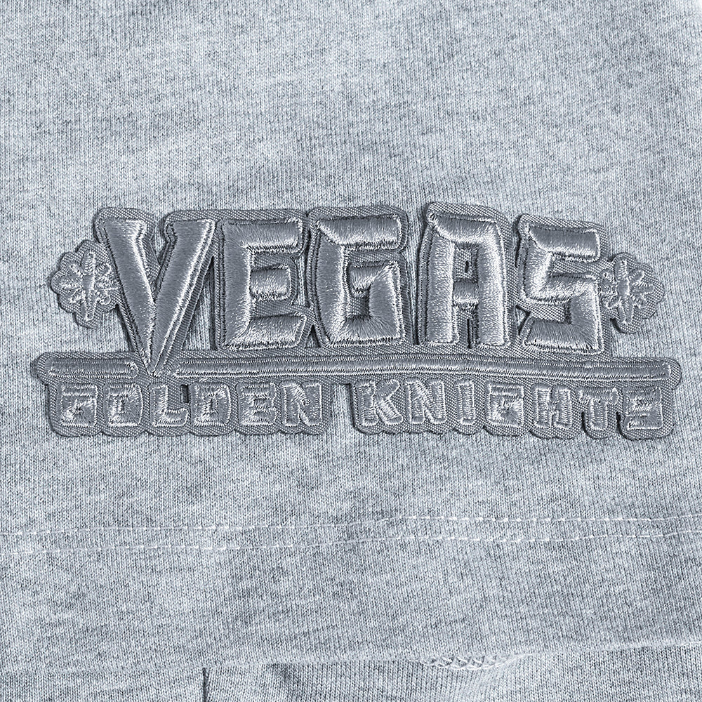 NHL VEGAS GOLDEN KNIGHTS NEUTRAL T-SHIRT EN JERSEY DE COTON À ÉPAULES TOMBANTES POUR HOMME (GRIS CHINÉ FONCÉ)