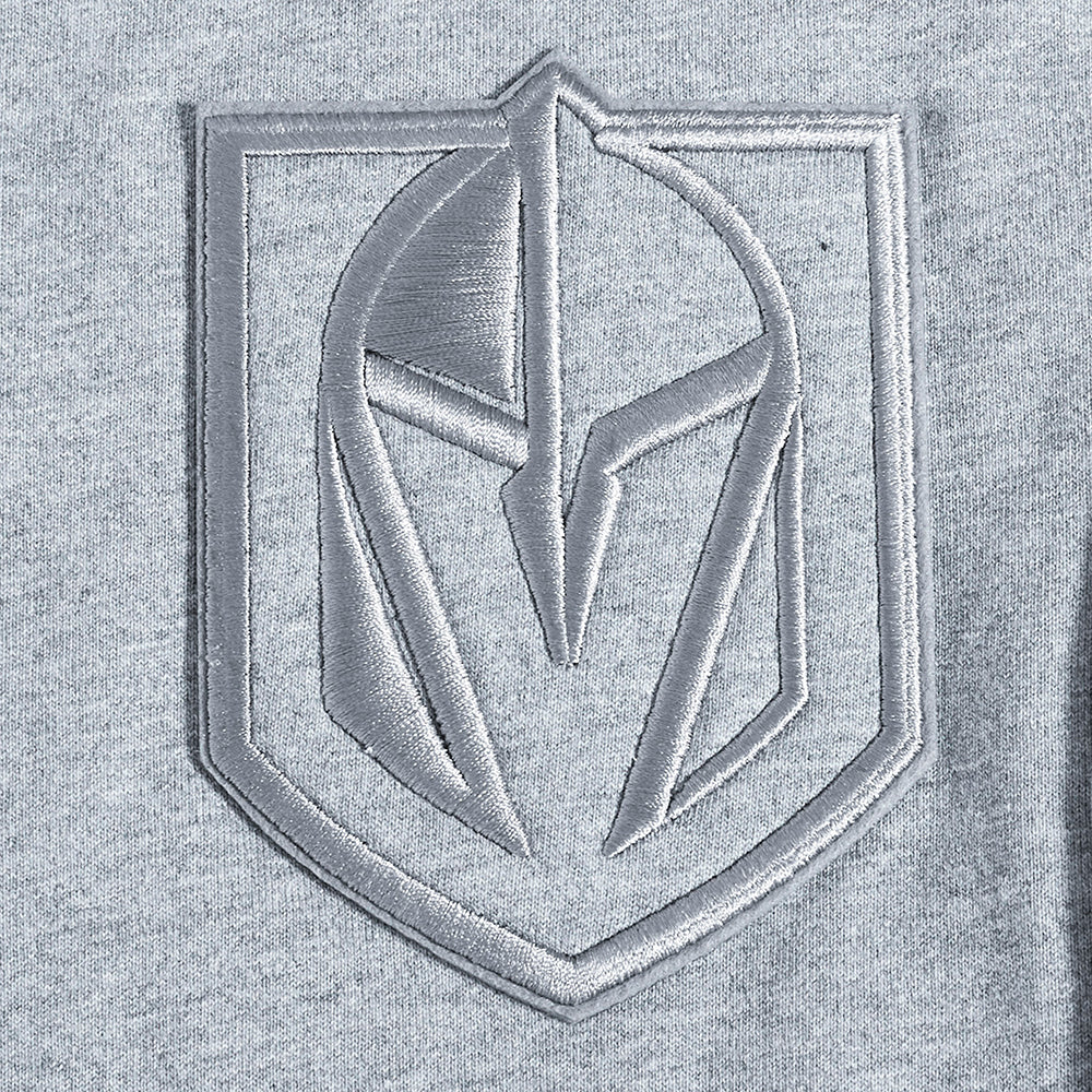 NHL VEGAS GOLDEN KNIGHTS NEUTRAL T-SHIRT EN JERSEY DE COTON À ÉPAULES TOMBANTES POUR HOMME (GRIS CHINÉ FONCÉ)