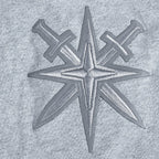 NHL VEGAS GOLDEN KNIGHTS NEUTRAL T-SHIRT EN JERSEY DE COTON À ÉPAULES TOMBANTES POUR HOMME (GRIS CHINÉ FONCÉ)