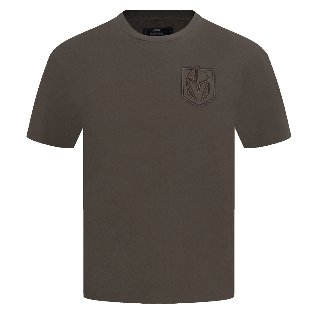 NHL VEGAS GOLDEN KNIGHTS NEUTRAL T-SHIRT EN JERSEY DE COTON À ÉPAULES TOMBANTES POUR HOMME (TAUPE FONCÉ)