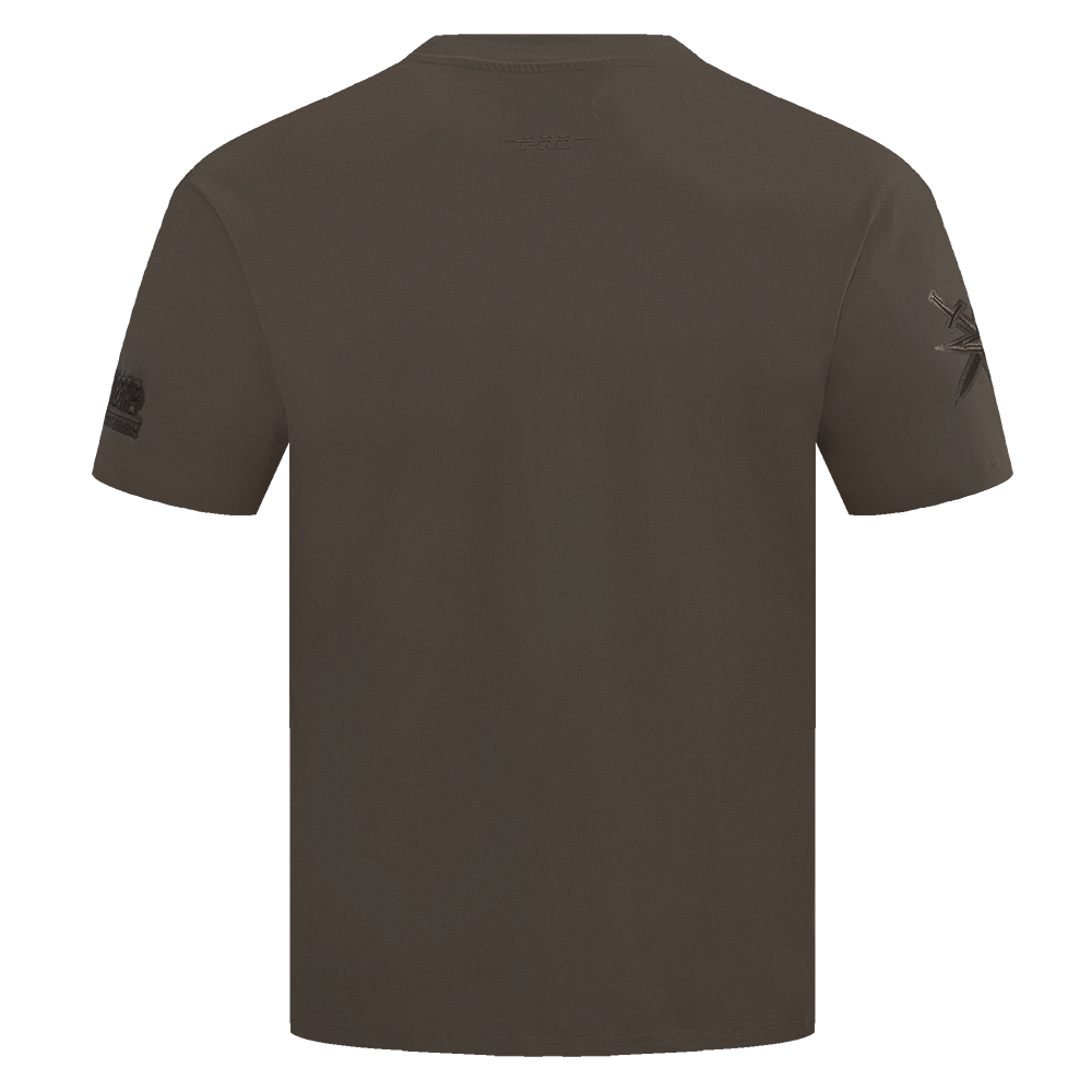 NHL VEGAS GOLDEN KNIGHTS NEUTRAL T-SHIRT EN JERSEY DE COTON À ÉPAULES TOMBANTES POUR HOMME (TAUPE FONCÉ)