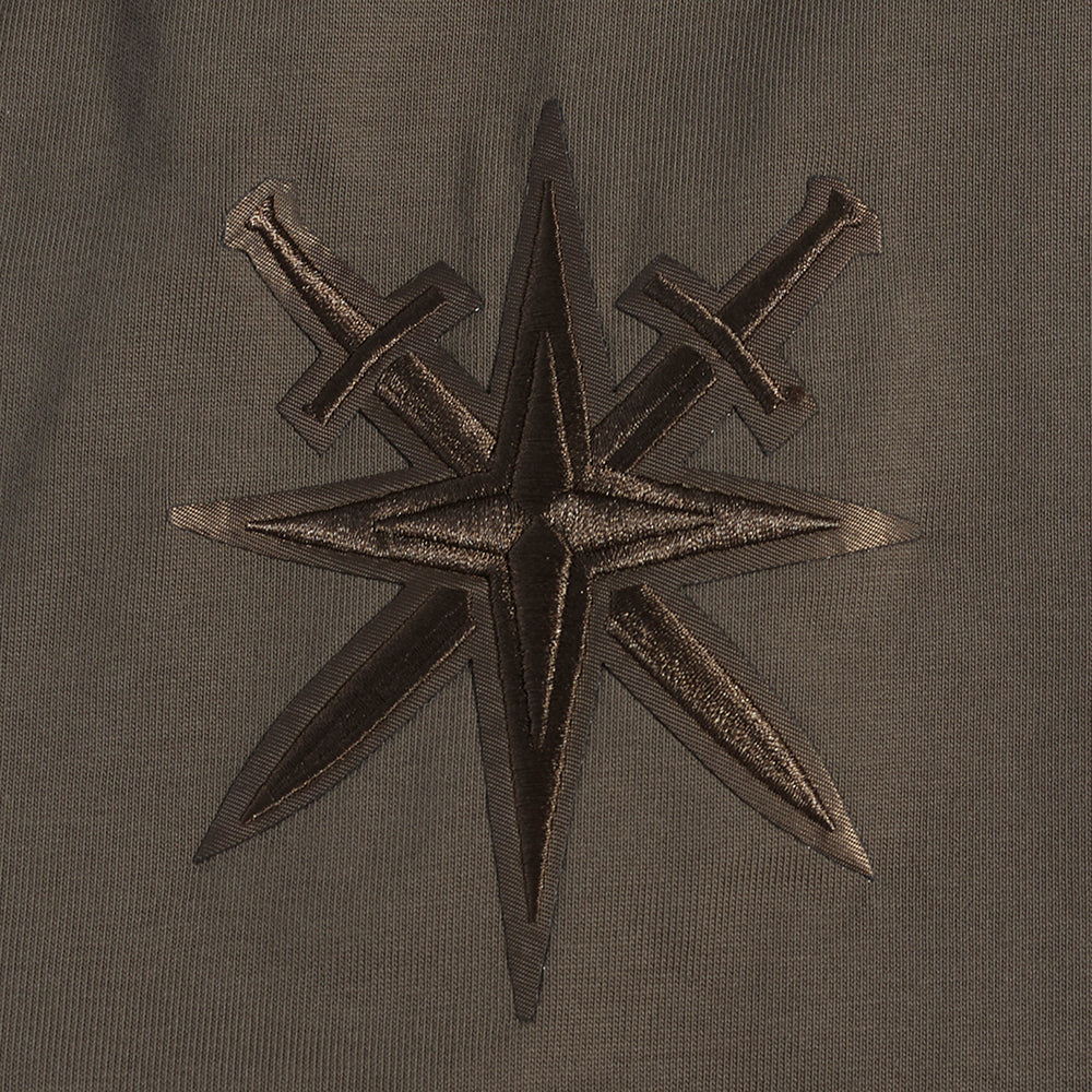 NHL VEGAS GOLDEN KNIGHTS NEUTRAL T-SHIRT EN JERSEY DE COTON À ÉPAULES TOMBANTES POUR HOMME (TAUPE FONCÉ)