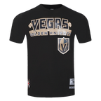 NHL VEGAS GOLDEN KNIGHTS CLASSIC MESH T-SHIRT EN JERSEY SIMPLE À RAYURES (NOIR)