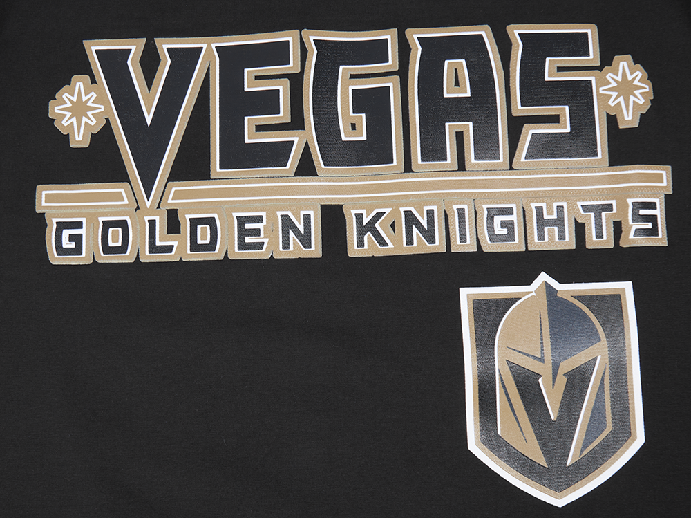 NHL VEGAS GOLDEN KNIGHTS CLASSIC MESH T-SHIRT EN JERSEY SIMPLE À RAYURES (NOIR)