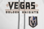 NHL VEGAS GOLDEN KNIGHTS CLASSIC MAILLOT À BOUTONS EN FILET POUR HOMME (BLANC/NOIR/BLANC)