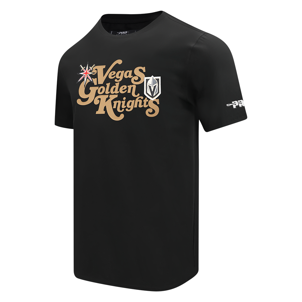 NHL VEGAS GOLDEN KNIGHTS SOUVENIR T-SHIRT EN JERSEY SIMPLE POUR HOMME (NOIR)