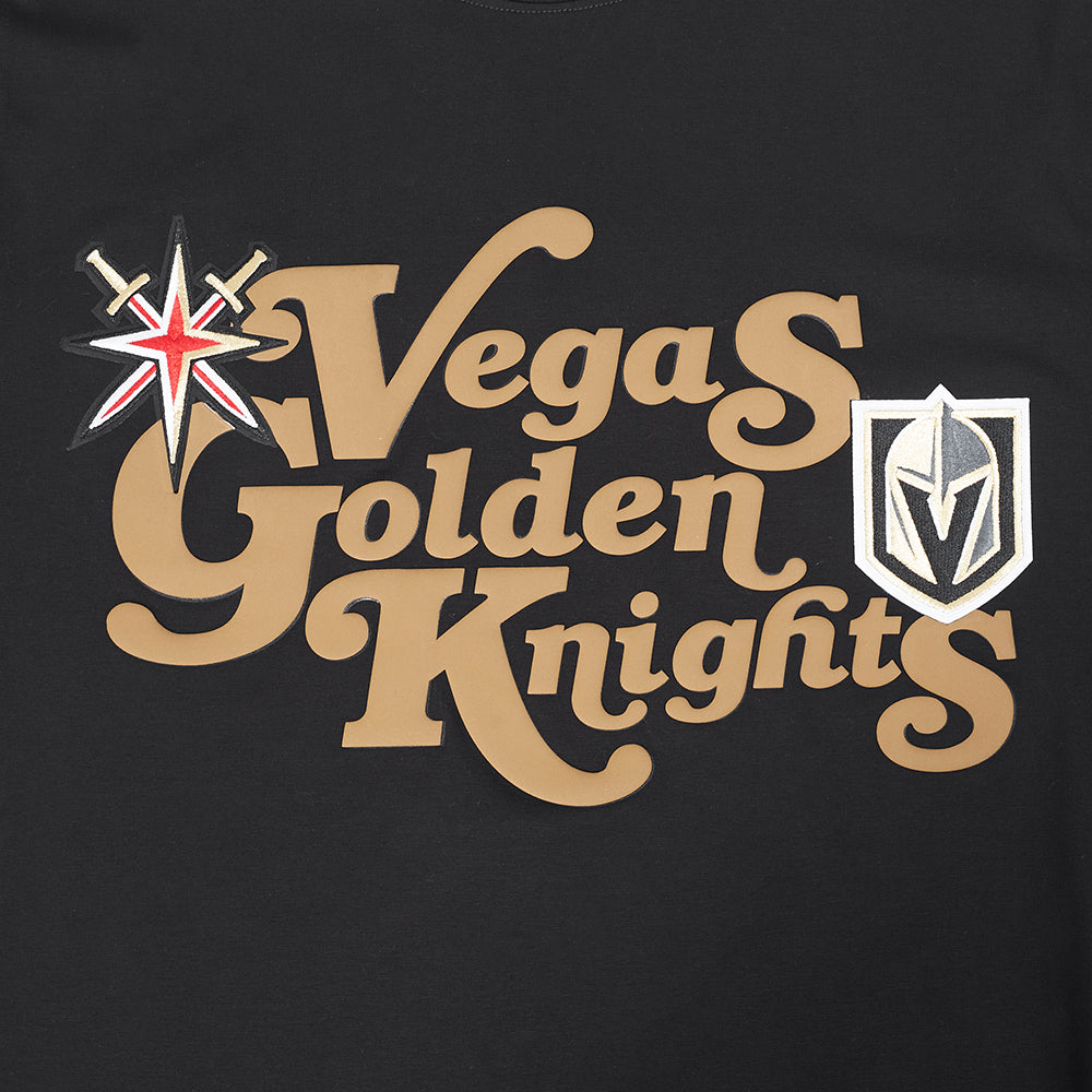 NHL VEGAS GOLDEN KNIGHTS SOUVENIR T-SHIRT EN JERSEY SIMPLE POUR HOMME (NOIR)
