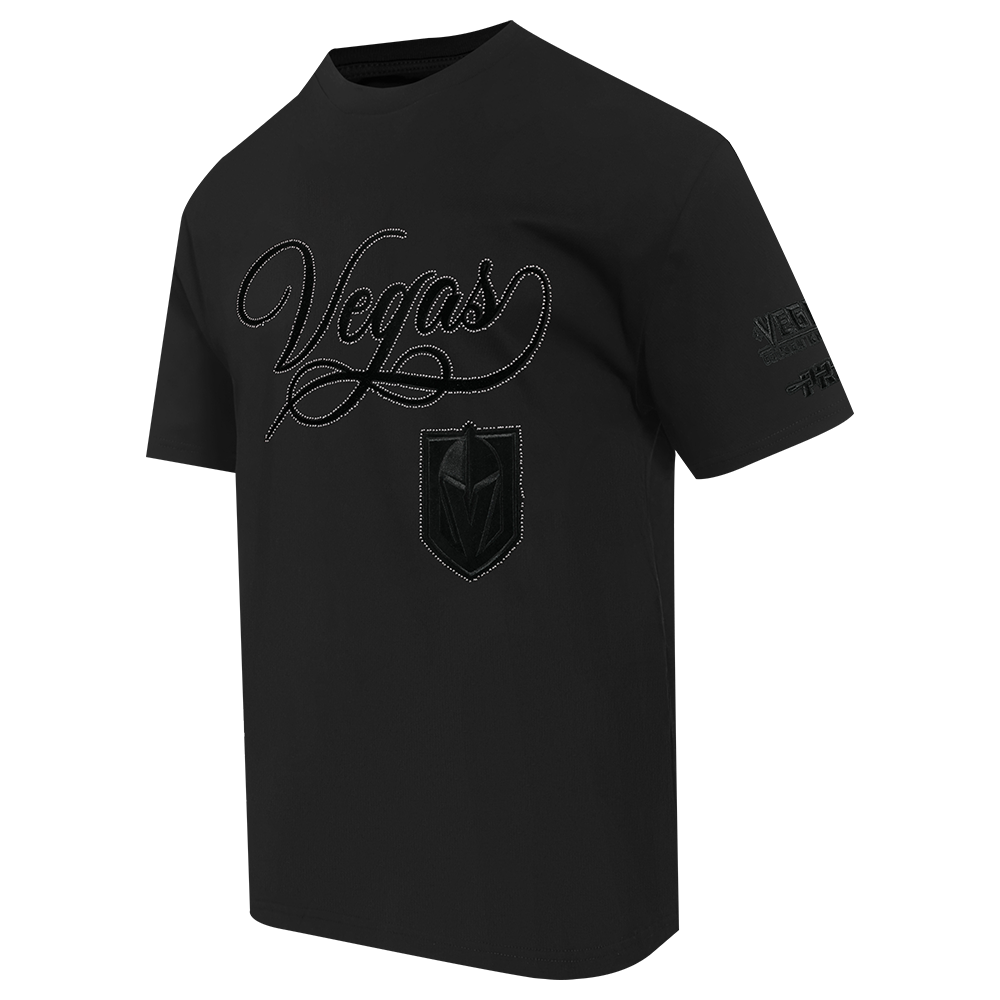 NHL VEGAS GOLDEN KNIGHTS BLACKOUT MEN'S CJ DROP SHOULDER TEE (BLACK)