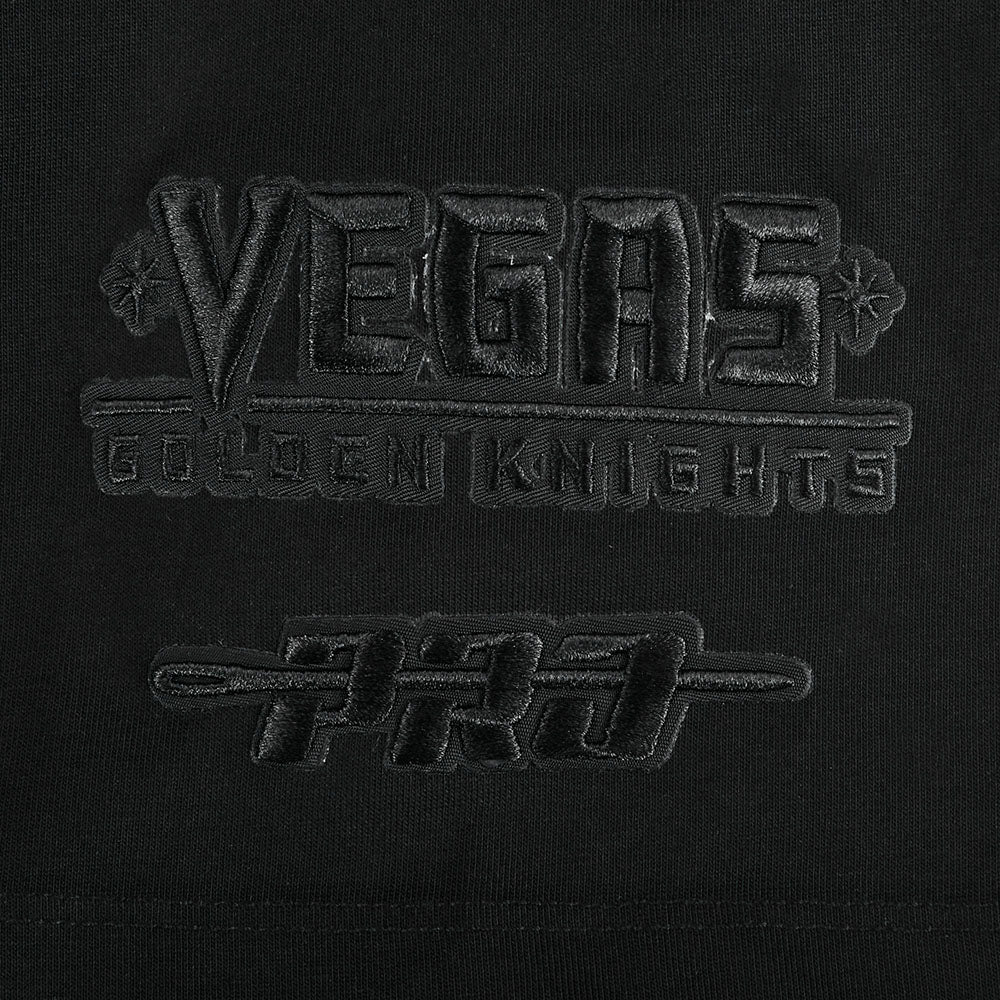 NHL VEGAS GOLDEN KNIGHTS BLACKOUT MEN'S CJ DROP SHOULDER TEE (BLACK)