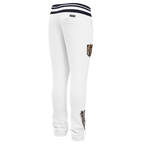NHL VEGAS GOLDEN KNIGHTS SCRIPT TAIL PANTALON OUATÉ EN MOLLETON CÔTELÉ POUR HOMME (BLANC/NOIR)