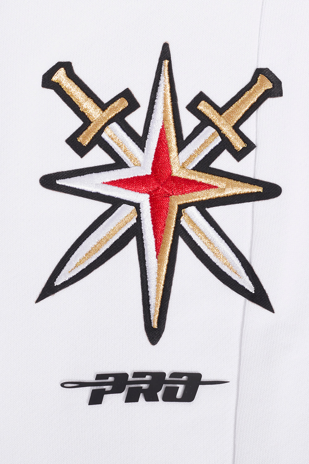 NHL VEGAS GOLDEN KNIGHTS SCRIPT TAIL PANTALON OUATÉ EN MOLLETON CÔTELÉ POUR HOMME (BLANC/NOIR)