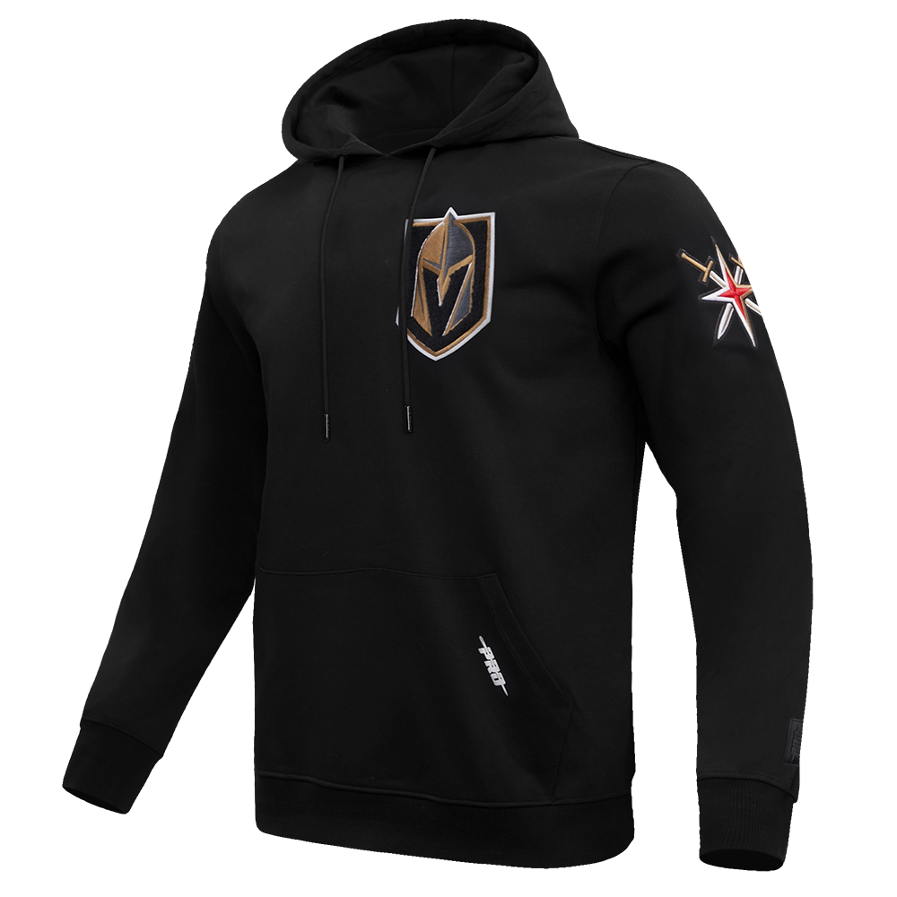 NHL VEGAS GOLDEN KNIGHTS CLASSIC CHENILLE MEN'S PULLOVER HOODIE (BLACK)