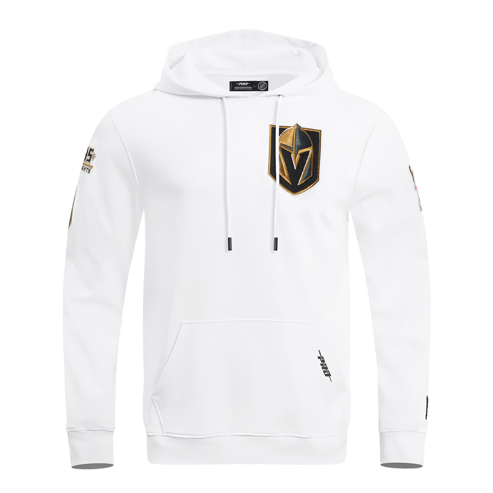 NHL VEGAS GOLDEN KNIGHTS CLASSIC CHENILLE CHANDAIL À CAPUCHON POUR HOMME (BLANC)