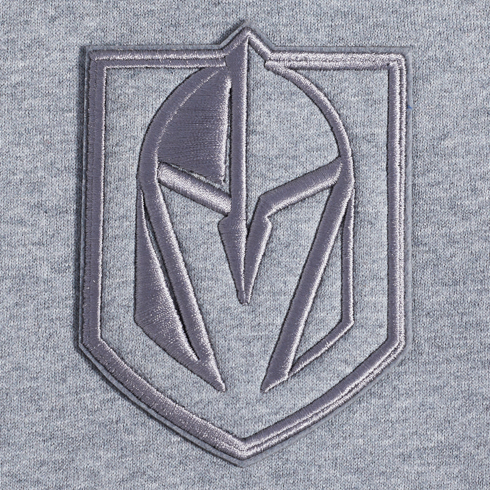 NHL VEGAS GOLDEN KNIGHTS NEUTRAL CHANDAIL À CAPUCHON EN MOLLETON À ÉPAULES TOMBANTES POUR HOMME (GRIS CHINÉ FONCÉ)