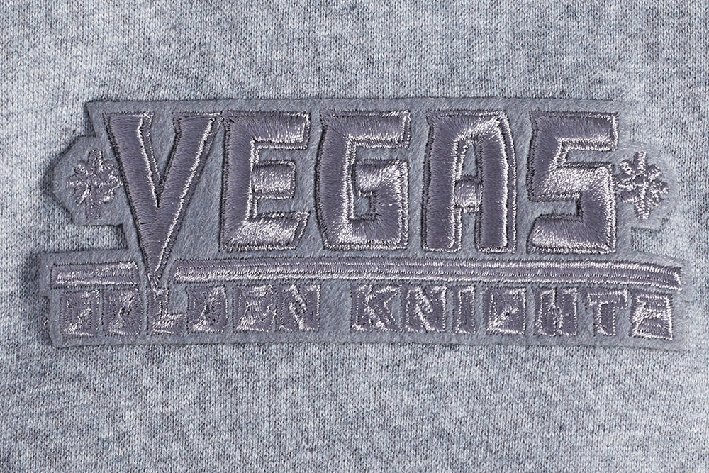 NHL VEGAS GOLDEN KNIGHTS NEUTRAL CHANDAIL À CAPUCHON EN MOLLETON À ÉPAULES TOMBANTES POUR HOMME (GRIS CHINÉ FONCÉ)
