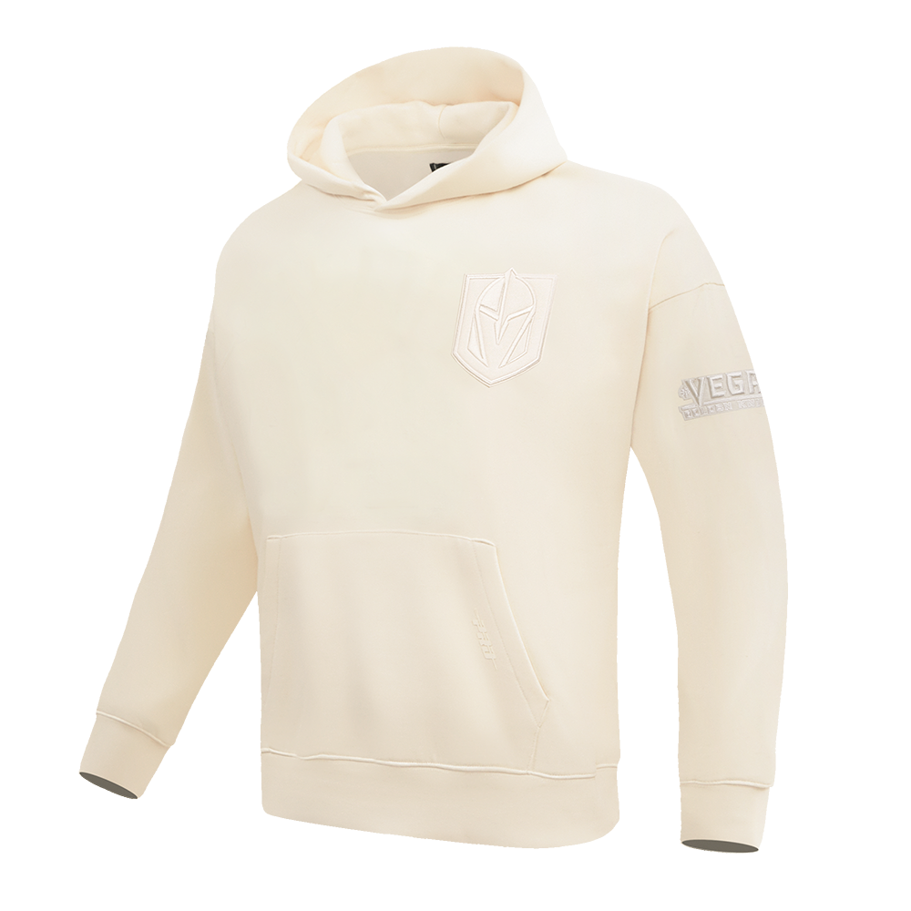 NHL VEGAS GOLDEN KNIGHTS NEUTRAL MEN'S  DROP SHOULDER FLC PO HOODIE (EGGSHELL)