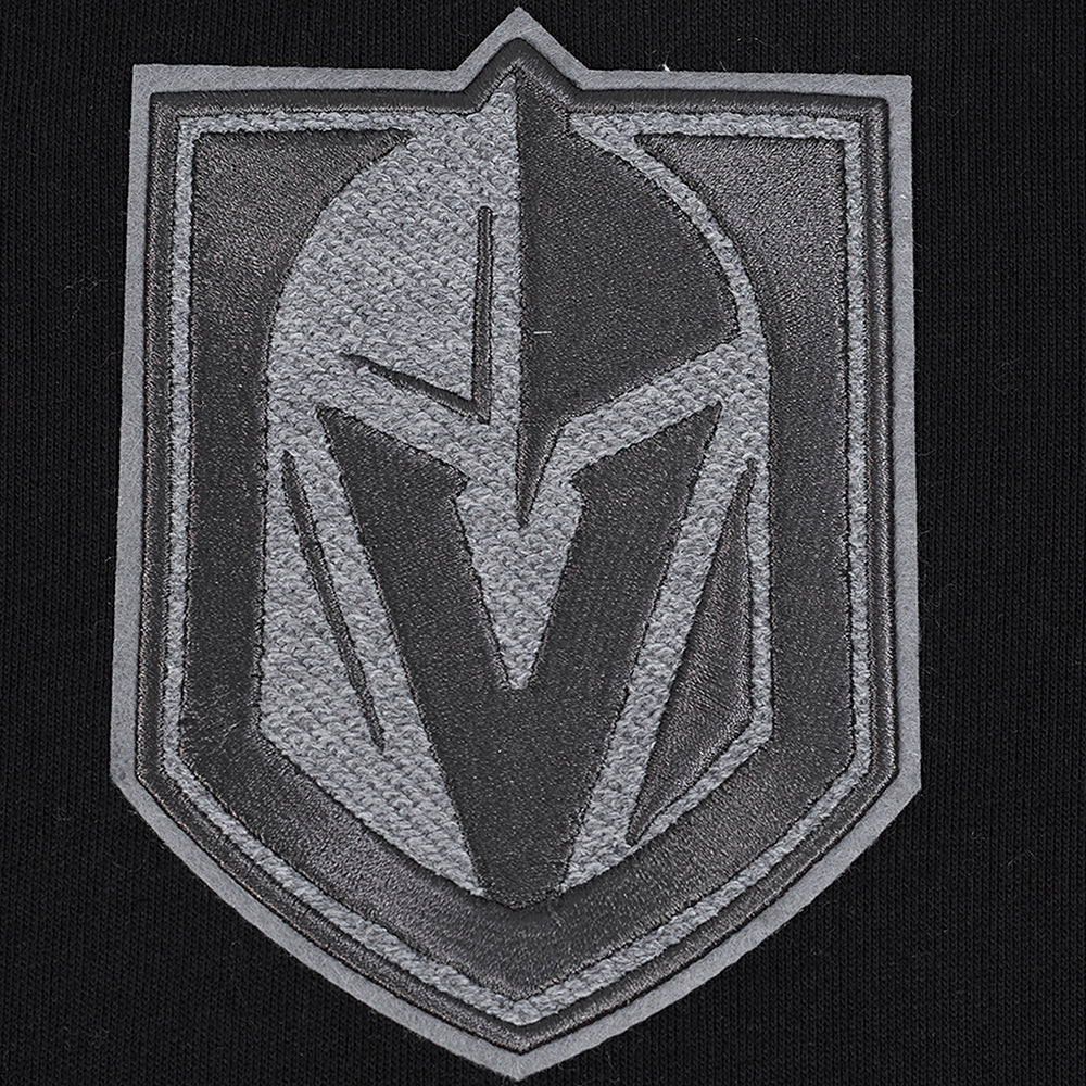 NHL VEGAS GOLDEN KNIGHTS REVERSE FRENCH TERRY CHANDAIL À CAPUCHON EN MOLLETON À BLOCS DE COULEUR POUR HOMME (NOIR/GRIS/COQUILLE D'ŒUF)
