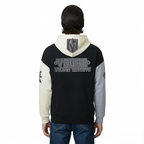 NHL VEGAS GOLDEN KNIGHTS REVERSE FRENCH TERRY CHANDAIL À CAPUCHON EN MOLLETON À BLOCS DE COULEUR POUR HOMME (NOIR/GRIS/COQUILLE D'ŒUF)