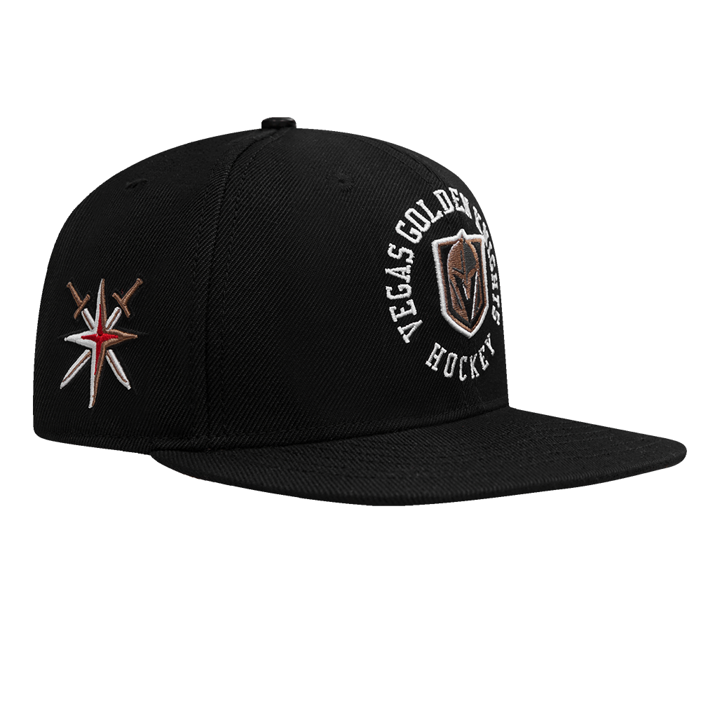 NHL Vegas Golden Knights HYBRID SNAPBACK HAT (BLACK)