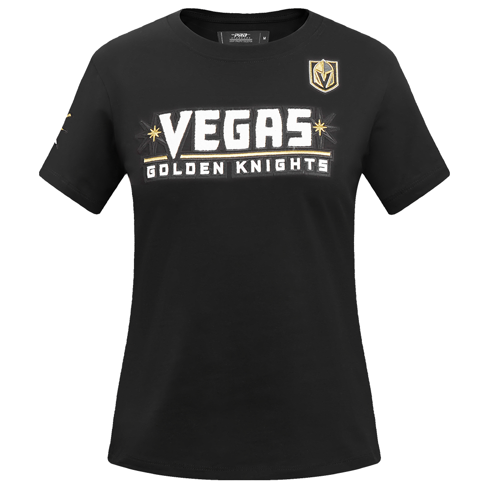NHL VEGAS GOLDEN KNIGHTS CLASSIC SHORT SLEEVE WOMEN'S SINGLE JERSEY SLIM FIT TEE (BLACK)