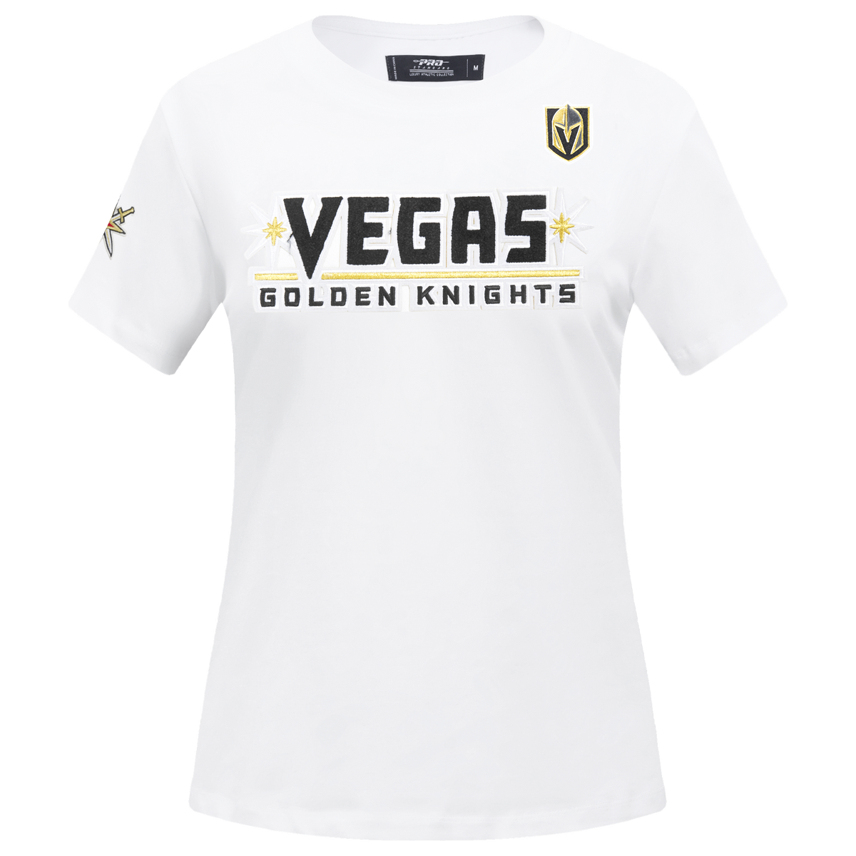 NHL VEGAS GOLDEN KNIGHTS CLASSIC T-SHIRT AJUSTÉ EN JERSEY SIMPLE À MANCHES COURTES POUR FEMME (BLANC)