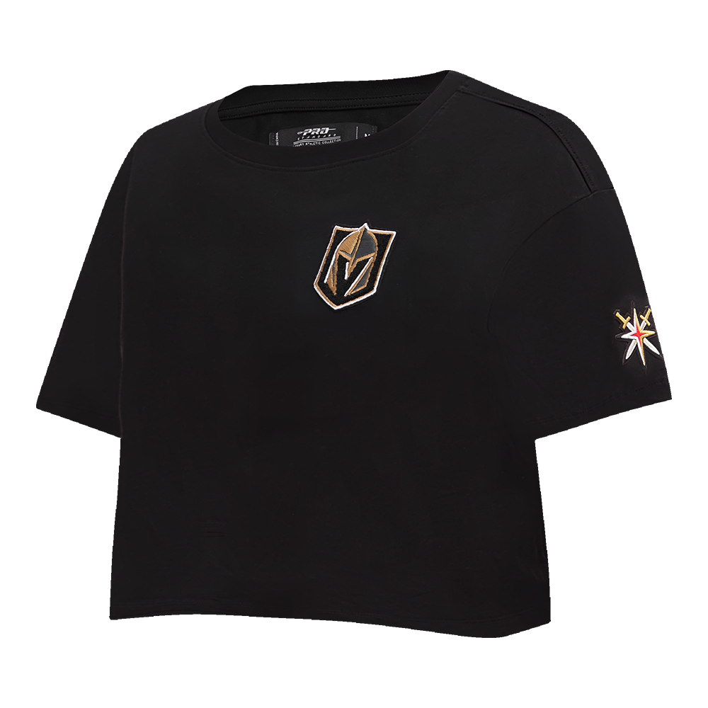 NHL VEGAS GOLDEN KNIGHTS CLASSIC WOMEN'S SINGLE JERSEY BOXY TEE (BLACK)