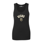 NHL VEGAS GOLDEN KNIGHTS CLASSIC CAMISOLE DOS NAGEUR À COUPE DÉCONTRACTÉE POUR FEMME (NOIR)