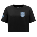 NHL VEGAS GOLDEN KNIGHTS VARSITY BLUES WOMEN'S BOXY TEE (BLACK)