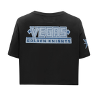 NHL VEGAS GOLDEN KNIGHTS VARSITY BLUES WOMEN'S BOXY TEE (BLACK)