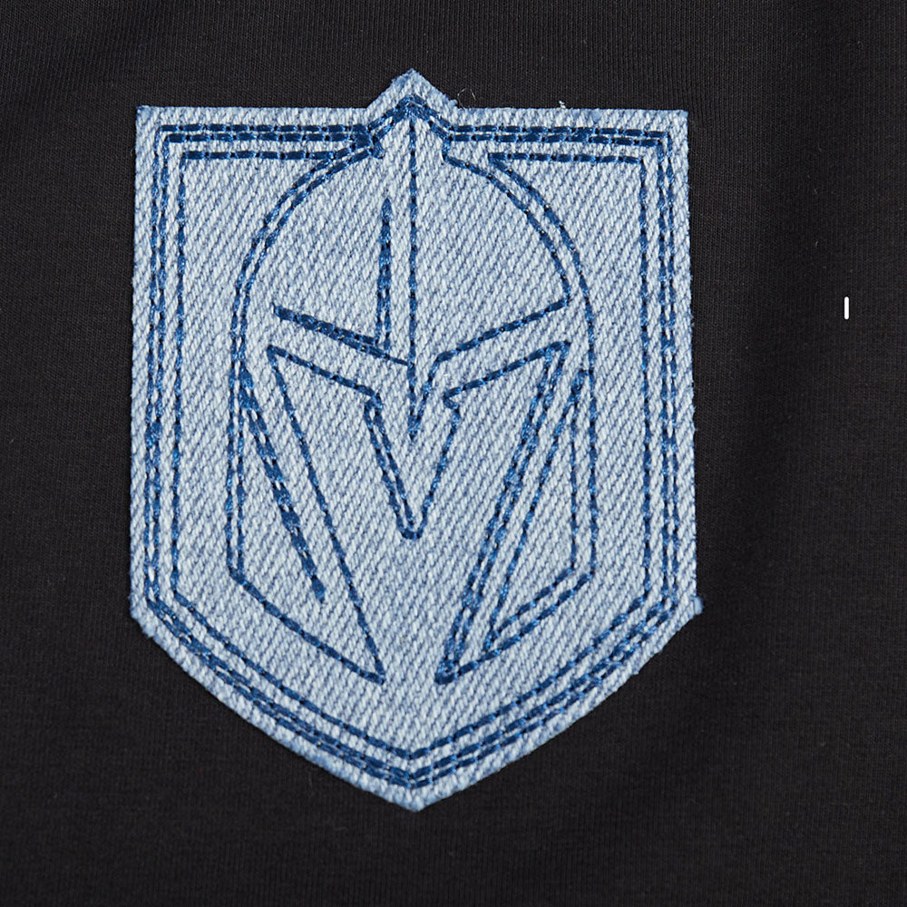 NHL VEGAS GOLDEN KNIGHTS VARSITY BLUES WOMEN'S BOXY TEE (BLACK)