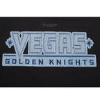 NHL VEGAS GOLDEN KNIGHTS VARSITY BLUES WOMEN'S BOXY TEE (BLACK)
