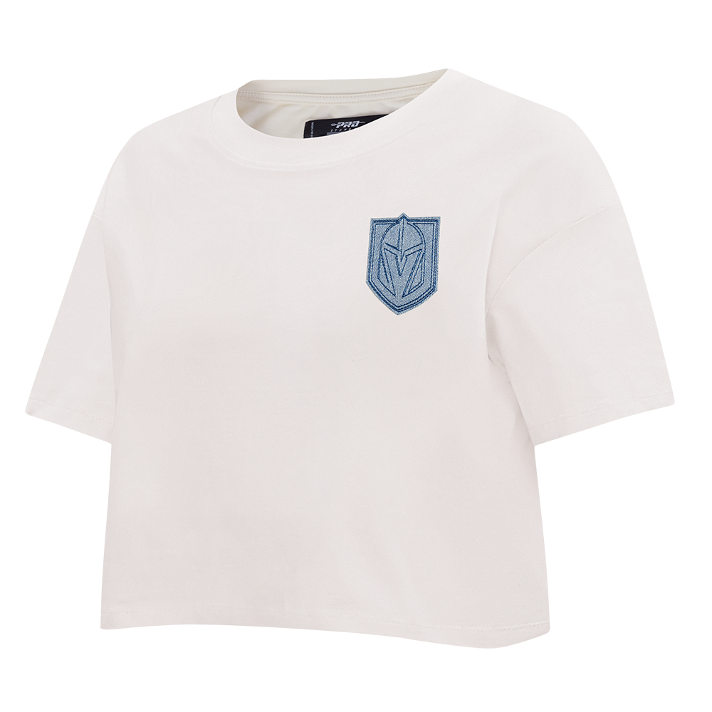 NHL VEGAS GOLDEN KNIGHTS VARSITY BLUES WOMEN'S BOXY TEE (LINEN)