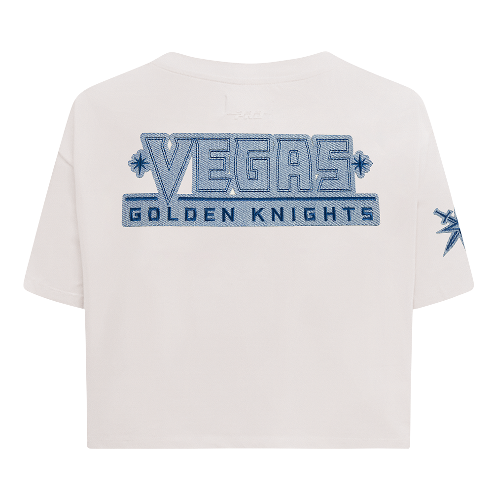 NHL VEGAS GOLDEN KNIGHTS VARSITY BLUES WOMEN'S BOXY TEE (LINEN)