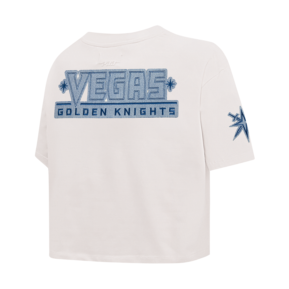 NHL VEGAS GOLDEN KNIGHTS VARSITY BLUES WOMEN'S BOXY TEE (LINEN)