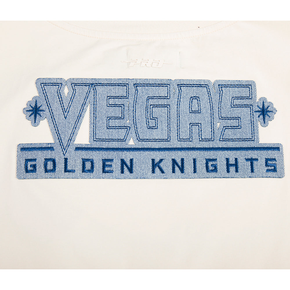 NHL VEGAS GOLDEN KNIGHTS VARSITY BLUES WOMEN'S BOXY TEE (LINEN)