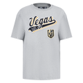 NHL VEGAS GOLDEN KNIGHTS SCRIPT TAIL WOMEN'S BOYFRIEND TEE (HEATHER GREY)