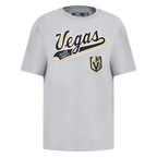NHL VEGAS GOLDEN KNIGHTS SCRIPT TAIL WOMEN'S BOYFRIEND TEE (HEATHER GREY)