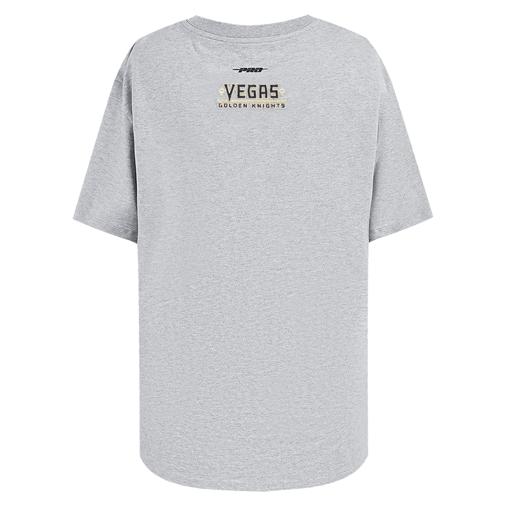 NHL VEGAS GOLDEN KNIGHTS SCRIPT TAIL WOMEN'S BOYFRIEND TEE (HEATHER GREY)